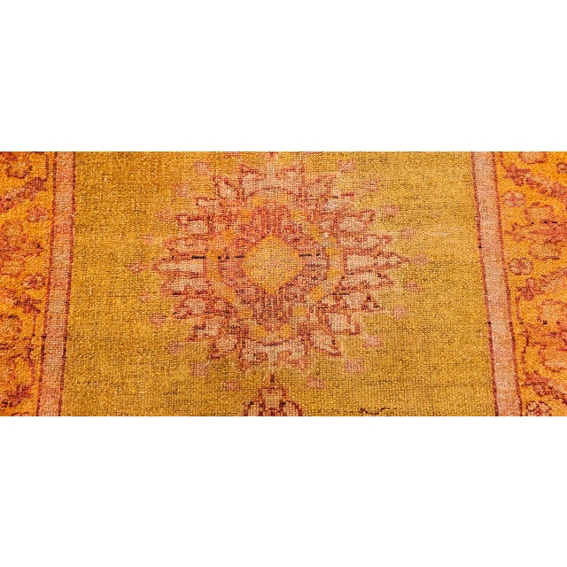 Antique Turkish Oushak Area Rug, Hand-Knotted Wool, Chartreuse, 1900s, 4' x 6' For Sale - Image 12 of 14
