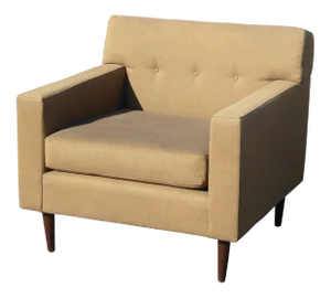 Vintage Reproduction Dunbar Brown Accent Chair W Down Feather Cushion