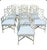 Vintage White Chinese Chippendale Lexington Rattan Palm Beach Regency Dining Room Chairs- Set 10 For Sale - Image 10 of 17