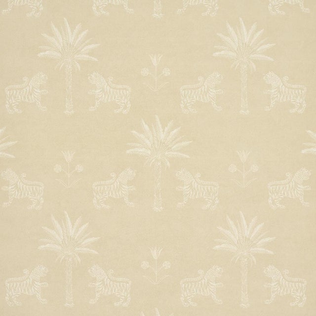 2020s Sample - Schumacher Tiger Palm Silhouette Wallcovering In Mistral Sand For Sale - Image 5 of 5