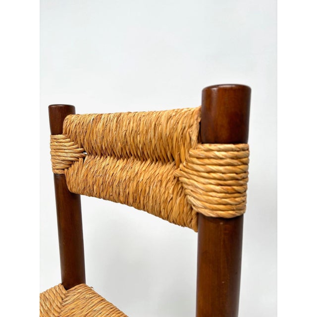 Charlotte Perriand Vintage French Dining Chairs by Charlotte Perriand, 1960s, Set of 4 For Sale - Image 4 of 11