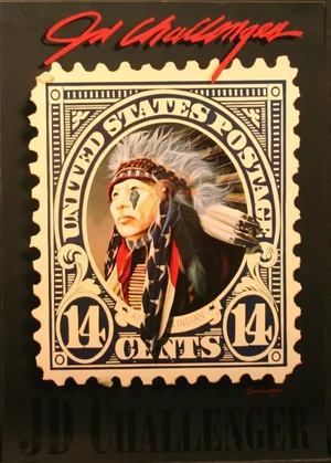 1990s "United States Postage Cents" J.D. Challenger Poster