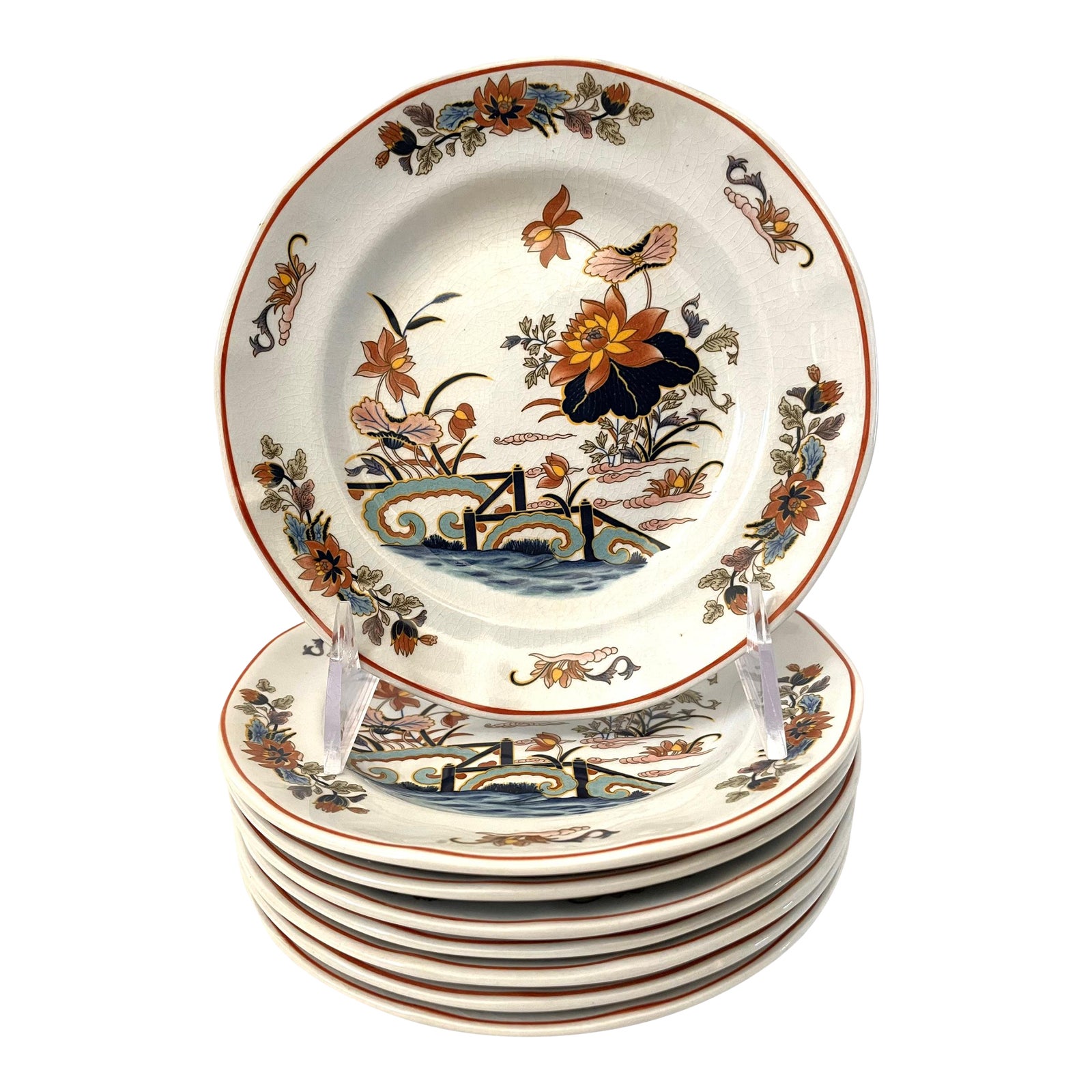 Wedgwood Lotus Bread & Butter Plates Collection. Set of 8