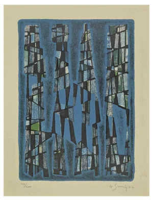 Gustave Singier, Untitled, Lithograph, 1960s