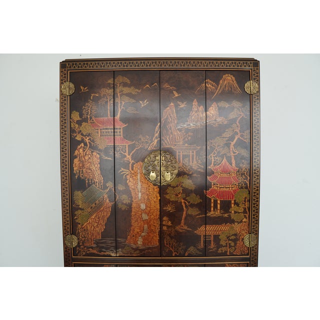 Vintage Henredon Folio 10 Chinoisere Armoire For Sale - Image 9 of 18
