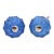 Pair of Vintage 1.125 In. Blue Glass Cabinet Knobs For Sale