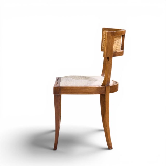 Michael Taylor for Baker Klismos Mid Century Cane Dining Chairs - Set of 4 For Sale - Image 9 of 11