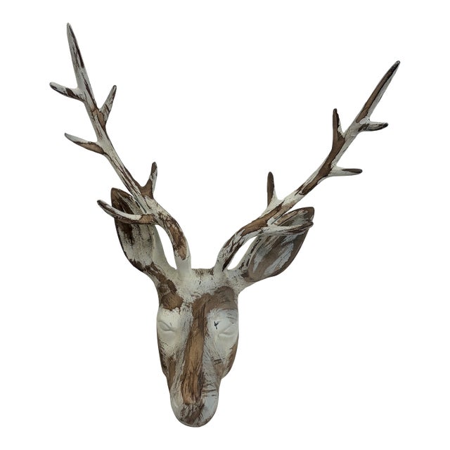 Metal Deer Head Wall Sculpture For Sale