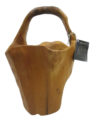 Tall Burlwood Sculpture, Bucket