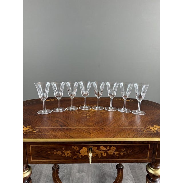 20th Century Crystal Glasses with Cerdagne Pattern from Saint Louis, Set of 54 For Sale - Image 9 of 12