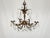 1960s Antique 6 Arm 6 Light Svelte Shimmering Brass Cut Lead Glass Crystal Chandelier For Sale - Image 5 of 11