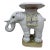 Hollywood Regency Italian Glazed Terracotta Elephant Garden Stool or Side Table For Sale