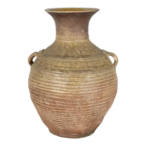 18th Century Chinese Qing Dynasty Terracotta Concentric Line Water Vessel