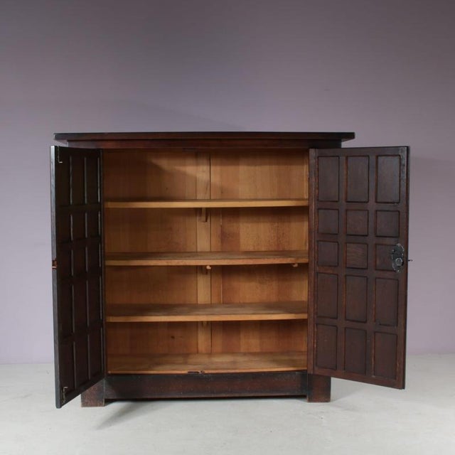 Wood Brutalist Highboard Cabinet from Spain, 1960s For Sale - Image 7 of 14
