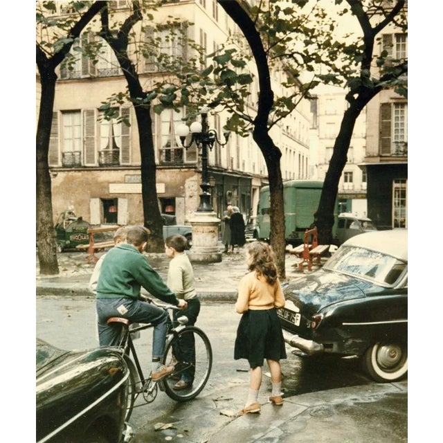 Paris Corner Kids from the Paris In Colour Series 1956-61 By Peter Cornelius large oversize 40 x 30 inches / 101 x 76 cm...