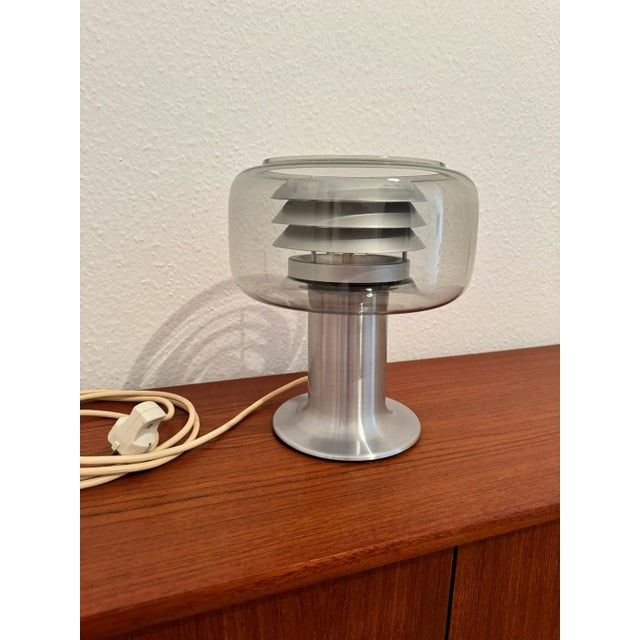 Silver Vintage Table Lamp from Erco, 1970s For Sale - Image 8 of 10