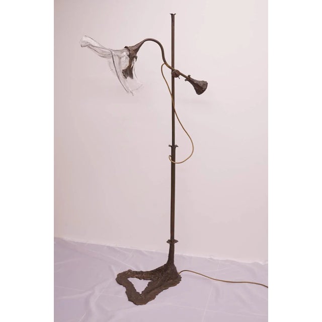 Brown Brutalist Floor Lamp by Lothar Klute, 1984 For Sale - Image 8 of 8