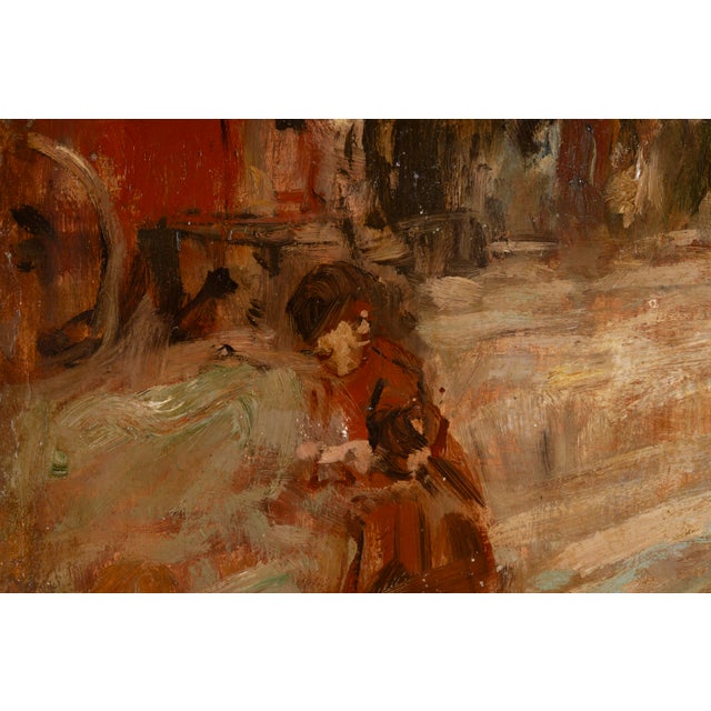 Cesare Ciani, Village Market Scene, Oil Painting For Sale - Image 9 of 17