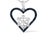 Contemporary 925 Sterling Silver 1/10ct TDW Blue Treated Diamond Heart Pendant Necklace For Sale - Image 3 of 4