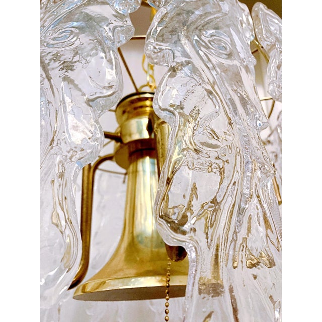 1970s 1970s Vintage Murano Chandelier With Glass Panels For Sale - Image 5 of 8