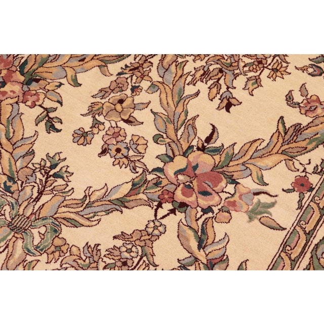 Bohemein Basan Pak-Persian Beige/Green Wool Rug - 10'0'' X 14'4'' For Sale - Image 4 of 8