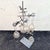 Industrial Large Vintage Industrial Weathered Laboratory Ring Stand Vase W/Five Long Neck Glass Flasks For Sale - Image 3 of 11