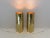 Metal Vintage Brass Cylinder Up Light Lamps Attributed to Robert Sonneman - a Pair For Sale - Image 7 of 12
