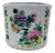 Mid Century Hand Painted Floral/Bird Design Cachepot For Sale