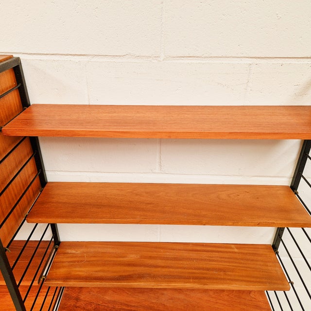 Vintage Two Bay Danish Wall Unit by Robert Heal for Heals Staples Ladderax, 1960s For Sale - Image 14 of 15