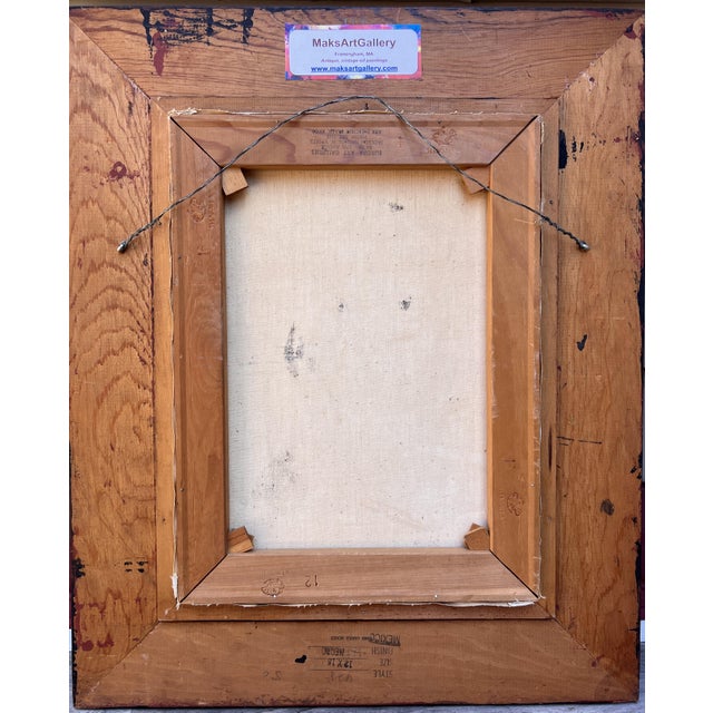 Brown Late 20th Century Ernest Burnett Hood, British Artist, Oil on Canvas Painting, Portrait For Sale - Image 8 of 10