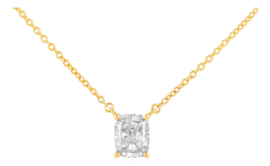 Alexander Beverly Hills Egl 1.52ct Diamond Solitaire Necklace Yellow Gold