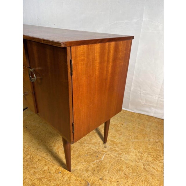 Brown Small Mid-Century Modern Teak Sideboard from Schreiber, 1960 For Sale - Image 8 of 11