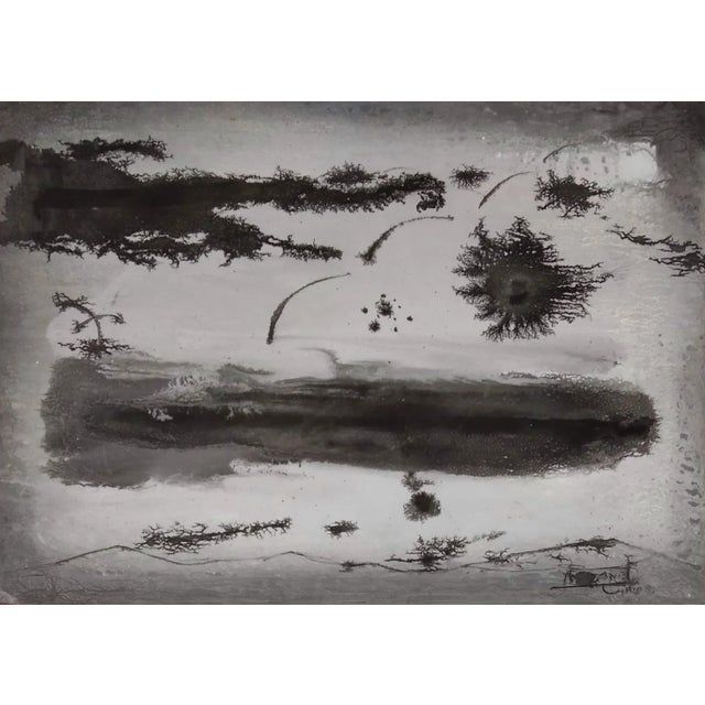 1980s Agustin Espanol Vinas, Composition, 1980s, Mixed Media on Paper For Sale - Image 5 of 5