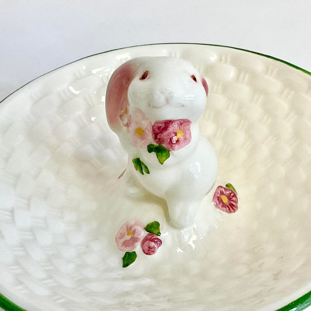1993 Vintage Americans Whimsical Bunny Figurine Trinket Ring Dish - Easter For Sale - Image 10 of 11