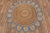 Modern French Blue Round Jute Scallop Rug - 4'x4' For Sale - Image 3 of 7
