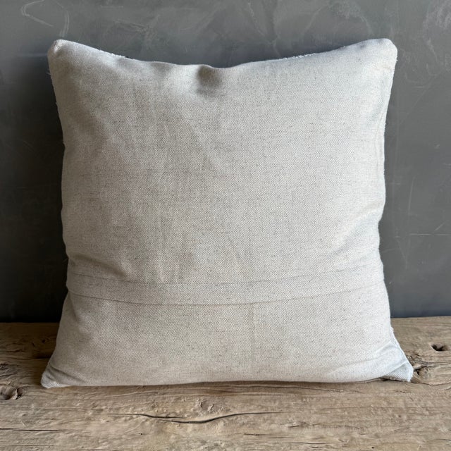 Textile Vintage Rug Pillow Cover With Stripes For Sale - Image 7 of 7