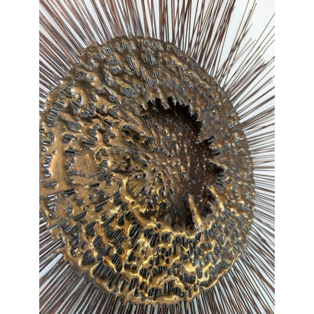 Mid-Century Modern 1970s Curtis Jere Style Brutalist Starburst Wall Sculpture For Sale - Image 3 of 12