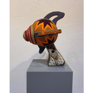 Ray Gun 56 by Corey Pickett | Wood, Foam, Fabric Sculpture of a stylized ray gun For Sale
