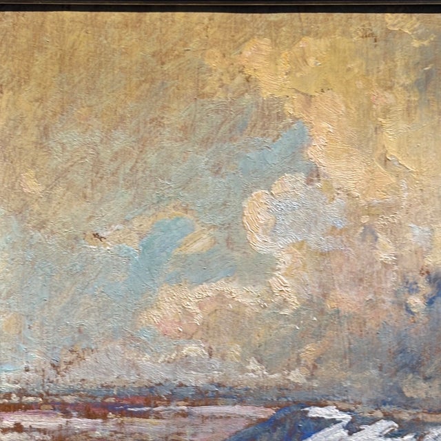 Unknown, Mountain Landscape with Figures on the Road, 1800, Oil on Canvas For Sale - Image 7 of 17