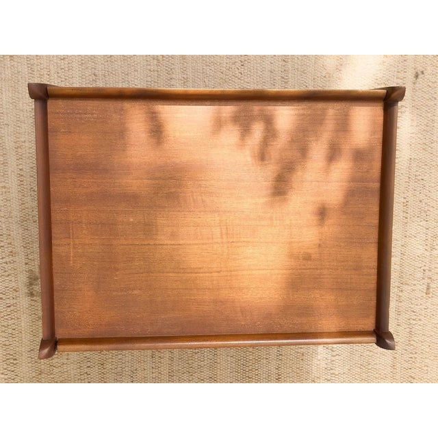 Vintage Mid-Century Modern Two-Tier Wood Bar Cart For Sale - Image 12 of 12