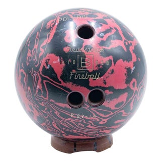 Vintage Brunswick Fireball Bowling Ball in Polyester, Italy, 1960s For Sale
