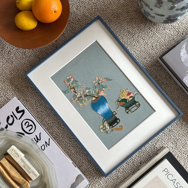 This exquisite artwork is a contemporary interpretation of the ancient Chinese art of Cloisonné, a craft that flourished...