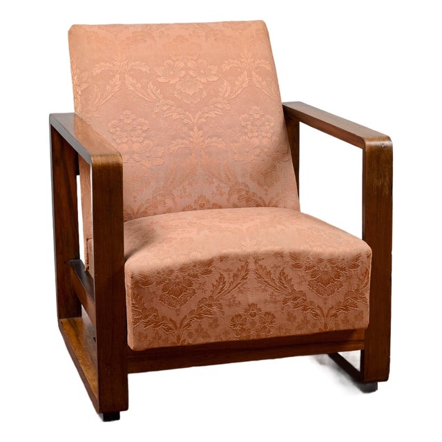 Art Deco Two-Tone Streamline Armchair, 1935 For Sale