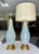 1950s Large Murano Opalescent Blue Gold Inclusions Table Lamps - a Pair For Sale - Image 18 of 18