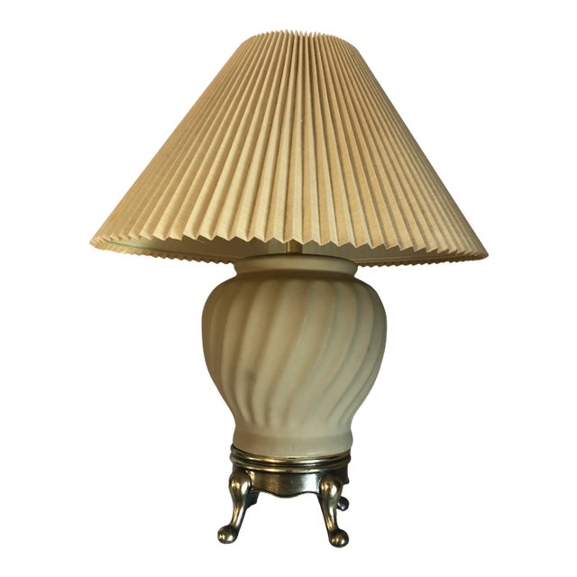 1982 Fine Art Lamps of Miami Green Ceramic Table Lamp For Sale
