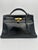 Metal Hermès Black Box Leather Kelly 1996 For Sale - Image 7 of 12