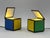 Set of two early mid-century modern iconic table lamps. Model cuboluce. Designed by franco bettonica und mario melocchi...
