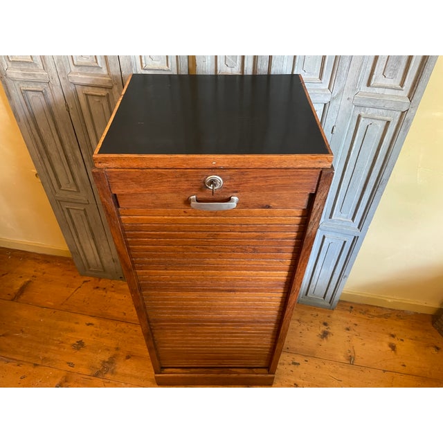 Vintage Roller Shutter Cabinet Filling or Music Cabinet, France, 1960s For Sale - Image 4 of 15