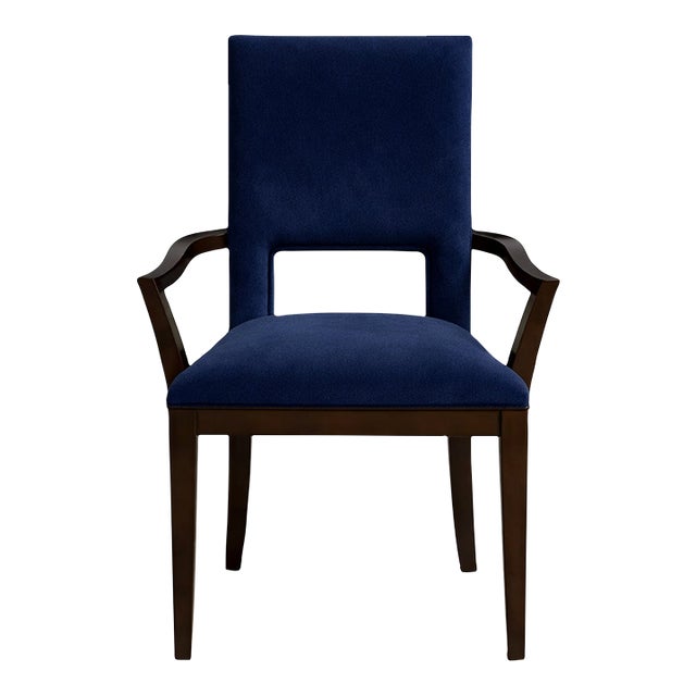 Milan Velvet Dining Arm Chairs For Sale