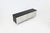 Black wood sideboard with metal legs and four brushed steel doors, containing two height-adjustable shelves. Stamped...